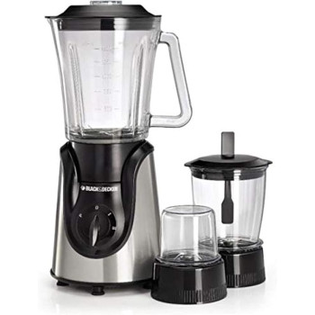 Black And Decker Blender With Grinder And Mincer Chopper, 600 W - BX600G-B5