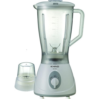 KHIND 330W Blender, 1.5L Jar, 2 Speed, Jar Safety Locking Mechanism, Rust-Free Stainless Steel Blades, Lightweight And Portable, White Colour - BL1512