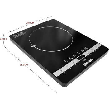 Nobel Infrared Cooker Black Single 2000W Multi Function Touch Control, Led Digital Red Display NIC10