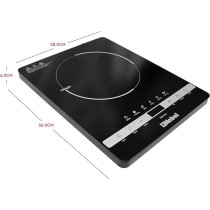 Nobel Infrared Cooker Black Single 2000W Multi Function Touch Control, Led Digital Red Display NIC10