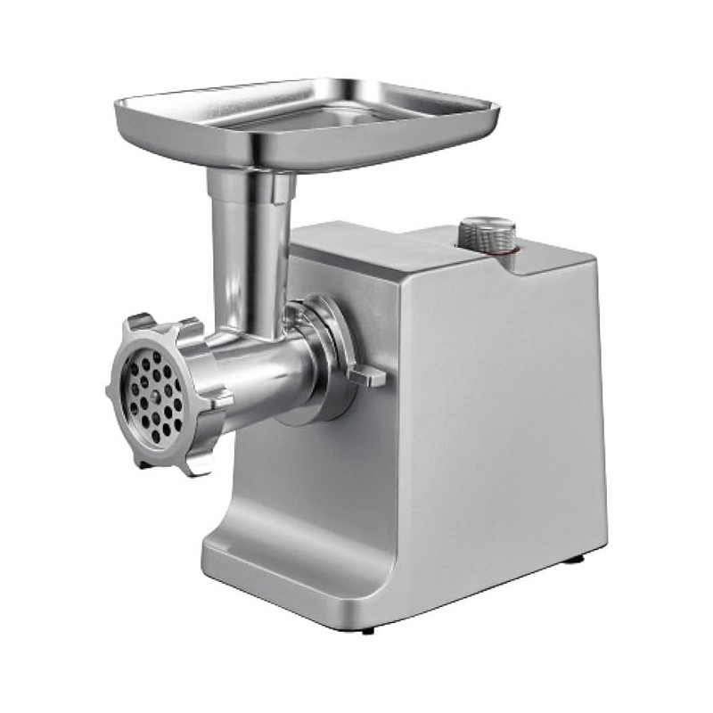 Nobel Meat Grinder With Full Copper Motor And 3 PCS S / Steel Plates, Full Metal Gear Two Speeds Metal Linker / Reverse Function With Accesories, NMG3000, Silver Colour