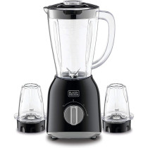 Black+Decker 400W 1.5 Blender With 2 x Grinder Mills, Black Colour, BX365-B5