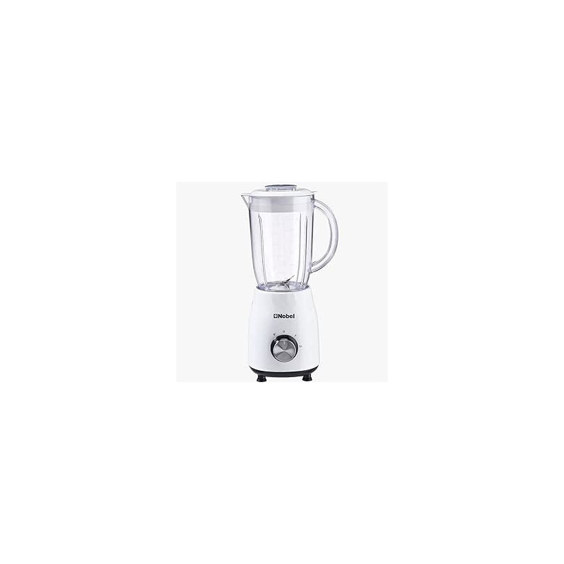 NOBEL Blender, White, 1.2 Litres 350W Stainless Steel Blade NB112L