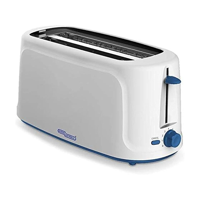 Super General 4 Slices Plastic Toaster - SGT - 840 - D, White Colour