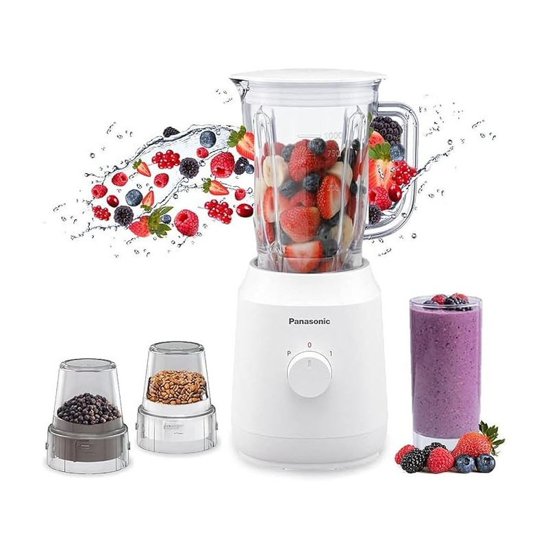Panasonic - 400W Blender With 2 Mill - MXEX1021WTZ, White Colour