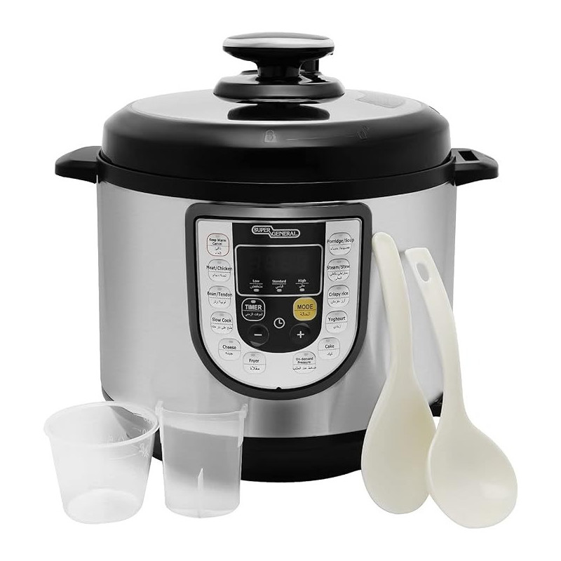 Electric Pressure Cooker, Silver Colour