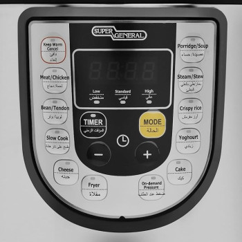 Electric Pressure Cooker, Silver Colour