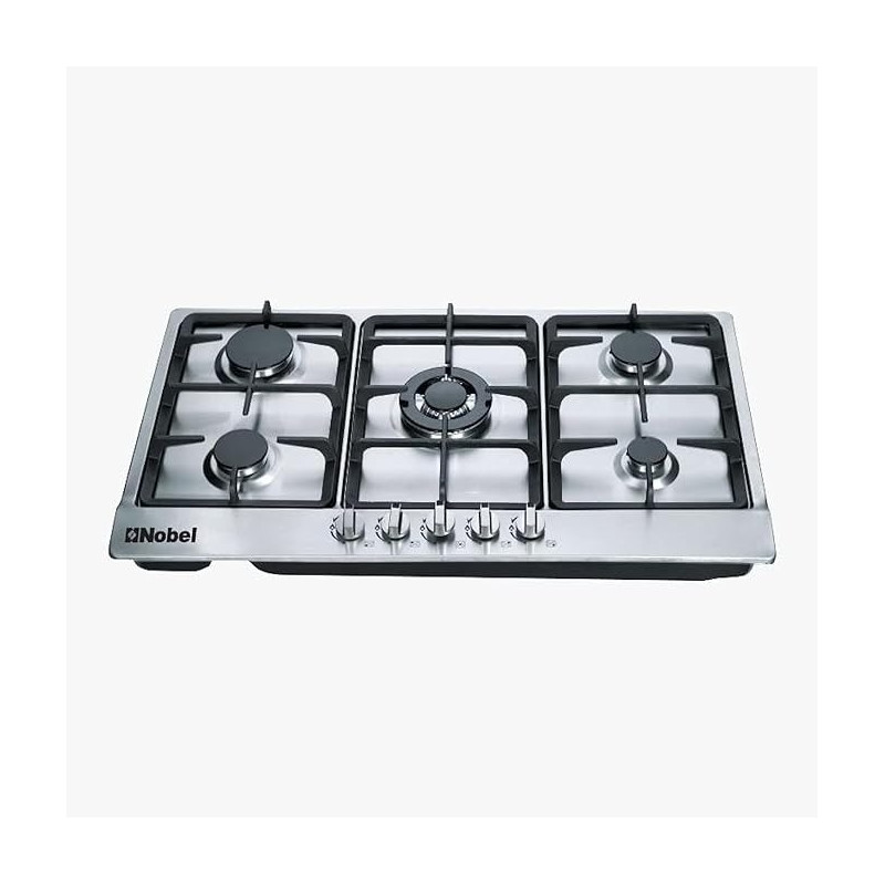Nobel Gas Hobs Stainless Steel 90 CM 5 Gas Burners, FFD NBH9501