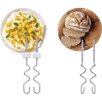 Kenwood Stand Mixer Hand Mixer 250W With 2.7L Rotary Bowl, Twin Stainless Steel Kneader And Beater For Mixing, Whipping, Kneading HM430, White Colour