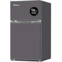 Nobel 120 L Gross / 95 L Gross, Net 85 L Double Door Refrigerator, R600A Refrigerant, Temperature Control, Inside Light, Dark Silver Colour
