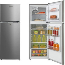 Super General 360 Liters Gross Compact Double Door Refrigerator-Freezer, No-Frost, Led-Light, Inox, SGR - 360 - L
