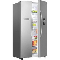 Hisense RS741N4WSU Two Door Side By Side 741L Fridge, Multi Air Flow, Inverter, Wine Rack, Silver Colour