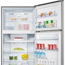 Hisense RT649N4ASU Top Mount Refrigerator With Digital Display Control, Multi Air Flow, Twist Ice maker, Tampered Glass Shelves, No Frost