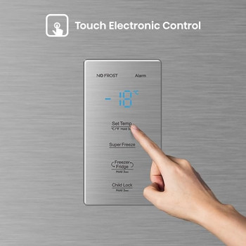 Hisense Freestanding Upright 592L Freezer, FV769N4ASUD, Super Freeze, Total No Frost, Touch Electronic Control, Silver Colour With 1 Year Full & 5 Years Compressor Warranty