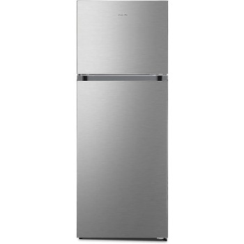 Kelon 490 Liters Double Door Top Mount Refrigerator, Total No Frost Fridge And Freezer With Powerful Interior LED Light And Large Crisper Drawer Humidity Control, Reversible Door, Silver Colour