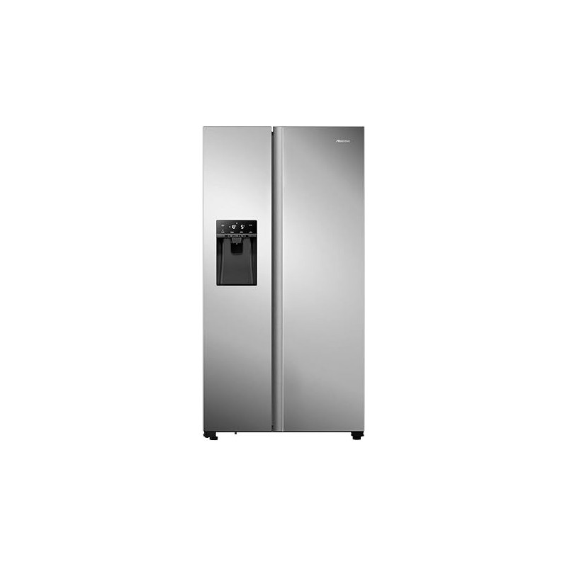 Hisense RS696N4IBGU - Two Door Side By Side 696L Fridge, Multi Air Flow, Ice And Water Dispenser, Inverter, Silver Colour