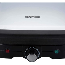 Kenwood Grill 1500W Contact Health Grill Panini Press With Variable Temperature, Sandwich, Pizza, Vegetables HG367 ‎Gloss, Silver Colour