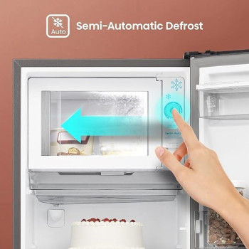 Hisense 233 Liter Refrigerator, Single Door Compact, Silver, With Water Dispenser, Model RR233N4WSU 