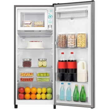 Hisense 233 Liter Refrigerator, Single Door Compact, Silver, With Water Dispenser, Model RR233N4WSU 