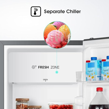 Hisense Single Door Refrigerator 122 Liter RR122D4ASS, Silver Colour 1 year warranty