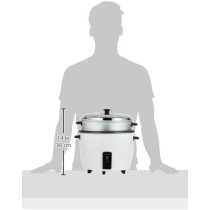 Sharp 900W 2.8L 15 Cups 2-In-1 Non-Stick Rice Cooker And Food Steamer With Keep Warm Function, White Colour
