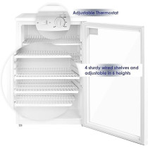 Super General 150 Liter Gross Compact Single Door Chiller, Energy-Saving, Low-Noise, White Colour