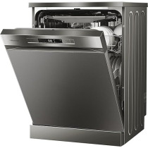 Hisense 15 Place Settings Freestanding Dishwasher 8 Programs, Titanium, Grey Colour, Model - HS623E90G