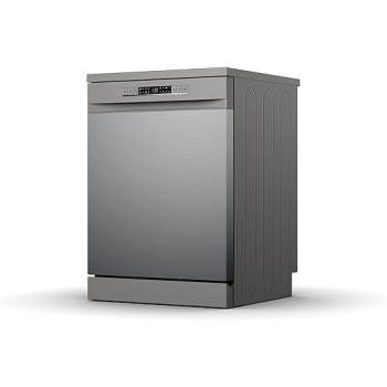 Hisense 15 Place Settings Freestanding Dishwasher 8 Programs, Titanium, Grey Colour, Model - HS623E90G