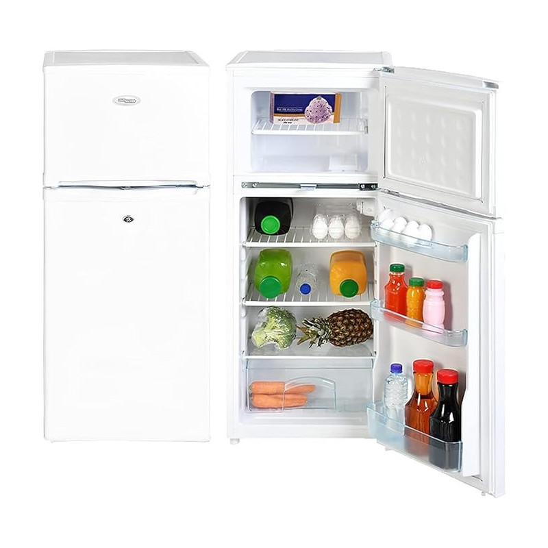 Super General 175 Liters Gross Compact Double Door Refrigerator-Freezer, Reversible Door, Tropical Compressor