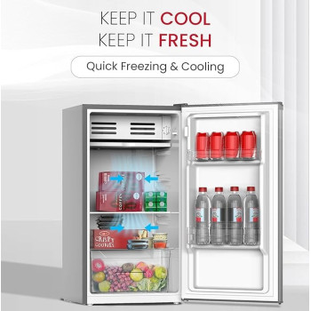 Nobel 135 L Gross / 86 L Net, Single Door Refrigerator, Temperature Control, Inside Light, Vegetable Crisper, Inox - Colour