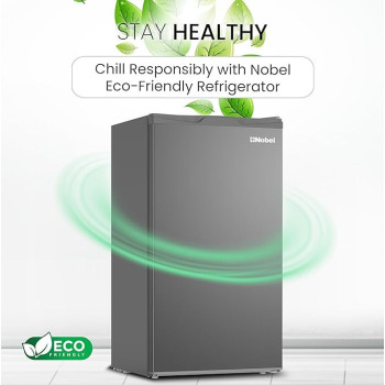 Nobel 135 L Gross / 86 L Net, Single Door Refrigerator, Temperature Control, Inside Light, Vegetable Crisper, Inox - Colour