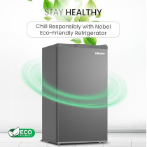 Nobel 135 L Gross / 86 L Net, Single Door Refrigerator, Temperature Control, Inside Light, Vegetable Crisper, Inox - Colour
