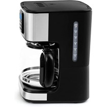 Sharp 950W 15 Cup 12 Hours Programmable Coffee Maker With 1.8L Glass Carafe And Keep Warm, Black And Silver Colour, Hm Dx41 S3