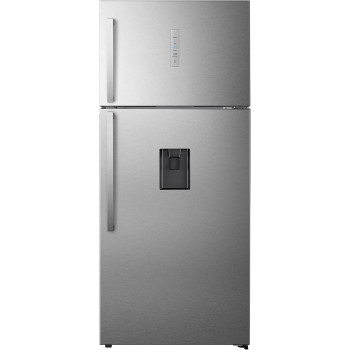 Hisense 729 Liter Refrigerator Double Door With Ice Maker Inverter Compressor, Silver, Model - RT729N4WSU