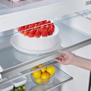 Hisense 729 Liter Refrigerator Double Door With Ice Maker Inverter Compressor, Silver, Model - RT729N4WSU