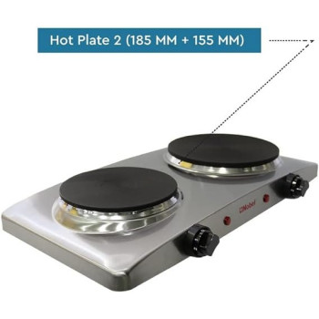 Nobel Electric Dual Hot Plate With Overheat Protection And Indication Light Hot Plate 2500W NHP402SS