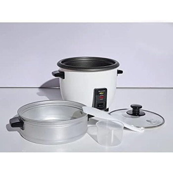 Sharp 700W 1.8L 2 - In - 1 Non - Stick Rice Cooker And Food Steamer With Keep Warm Function, White Colour, KS - H188G - W3