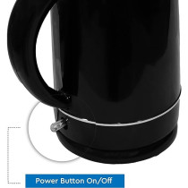 Nobel 1.7 Litre Plastic Body Kettle Single Sided Water Window With 360 Degree Strix Control, Boiling Dry Protection Auto Shutoff