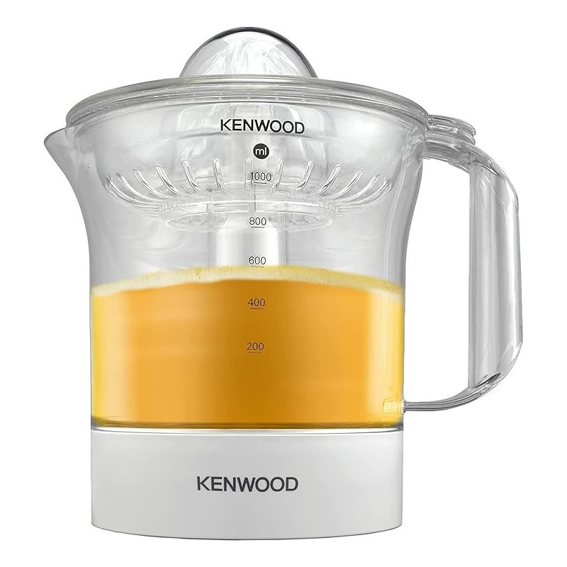 Kenwood Citrus Juicer 40W Juice Extractor With 1L Transparent Juice Jug, Dust Cover, 2 Way Rotation, Cord Storage For Home, Restaurant And Cafeteria JE280A, White Colour