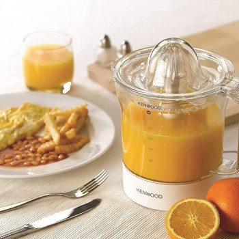 Kenwood Citrus Juicer 40W Juice Extractor With 1L Transparent Juice Jug, Dust Cover, 2 Way Rotation, Cord Storage For Home, Restaurant And Cafeteria JE280A, White Colour