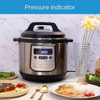 Midea 8L 20 - In - 1 Multifunctional Electric Pressure Cooker, 20 Pre Set Menu-Smart Cooking Programs With Led Display And Indicator, Auto Keep Warm, My - CS8001