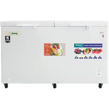 Haiwoo 850L HDF - 850WB Deep Freezer Double Door Two Storage Basket Chest Freezer, White Colour
