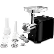 Sharp 2200W 3 Disc Meat Mincer Grinder Sausage Kebab Maker EG Pl41 K3, Japan Blade With Reverse Function, Black / Silver Colour
