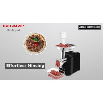 Sharp 2200W 3 Disc Meat Mincer Grinder Sausage Kebab Maker EG Pl41 K3, Japan Blade With Reverse Function, Black / Silver Colour