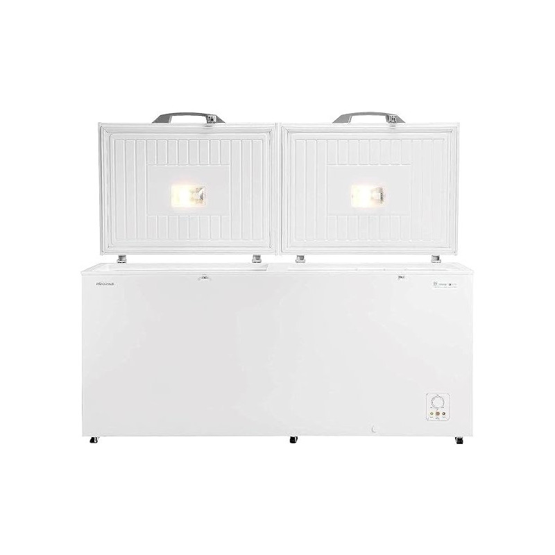 Hisense 650 Liter Chest Freezer Double Door, Silver Colour, Model FC- 65DD4SA With 1 Year Brand Warranty