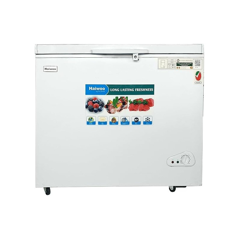 Haiwoo 250 Liter Chest Freezer With Inner Glass Door Elite Series, CFC Free R600A, Voltage AC 220-240V, HDF - 250