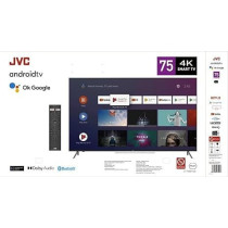 JVC 75 Inch 4K UHD Smart TV Edgeless Official Hey Google, Built In Bluetooth, Black Colour, LT75N7125D1