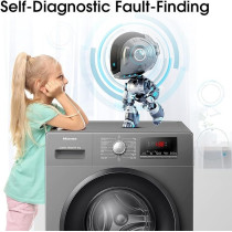 Hisense 8KG Front Loading Washing Machine 1200 RPM, Silver Colour Model - WFPV8012EMT