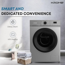 Krome 6KG 1000 RPM Front Load Washing Machine, Led Display With Universal Motor, 5 Star Energy Efficient