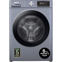 Nobel 8 KG Front Load, 5 KG Drying Capacity With 100 Percentage Dry Fully Automatic, 1400 RPM, Led Display, Dark Silver Colour